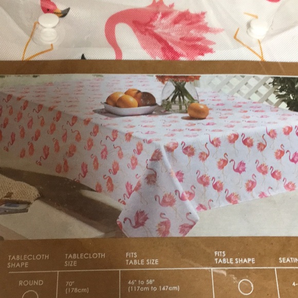 Cynthia Rowley Pink Flamingo Tablecloth - Picture 5 of 6